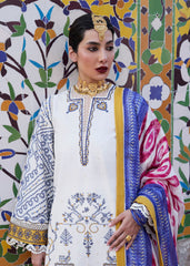 3-PC Unstitched Embroidered Lawn Nirmal By Hussain Rehar | Motia