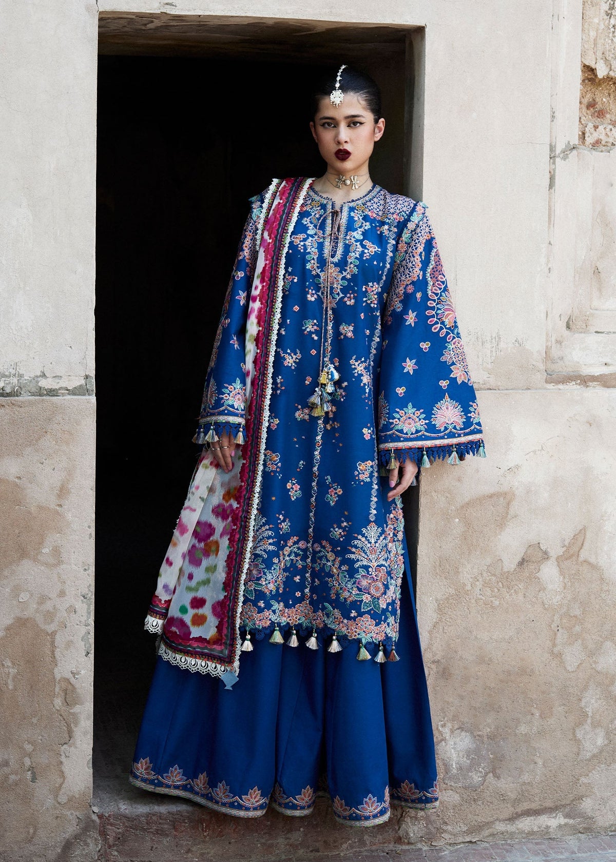 3-PC Unstitched Embroidered Lawn Nirmal By Hussain Rehar | Zarqa