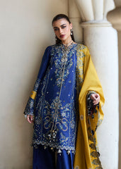 3-PC Unstitched Embroidered Luxury Lawn By Hussain Rehar | Riviera