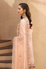 HS-23 Blush Pink | 3-PC Unstitched Luxury Swiss Lawn Kimora By Raeesa Premium