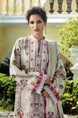 Levana | 3Pc Unstitched Suit Jacquard Lawn 25 Seraph By Mushq