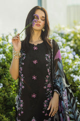 Unstitched 3-PC Chikan Embroidered Lawn Hemline Secret Garden By Mushq | Thorned Grace