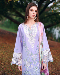 3-PC Unstitched Embroidered Lawn The Secret Garden By Mushq | Hidden Dahlia