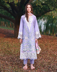 3-PC Unstitched Embroidered Lawn The Secret Garden By Mushq | Hidden Dahlia