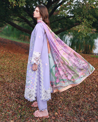 3-PC Unstitched Embroidered Lawn The Secret Garden By Mushq | Hidden Dahlia
