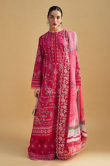 Unstitched 3-PC Embroidered Lawn Satori by Zara Shahjahan HIKARI - 7A