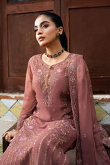 I-216 Parnoor | 3Pc Unstitched Suit Winter Luxury Chiffon Sitarah By Imrozia Premium