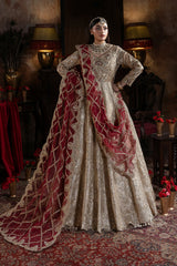 3-PC Unstitched Embroidered Handmade Embelishment Bridal Collection By Imrozia Serene | IB-53