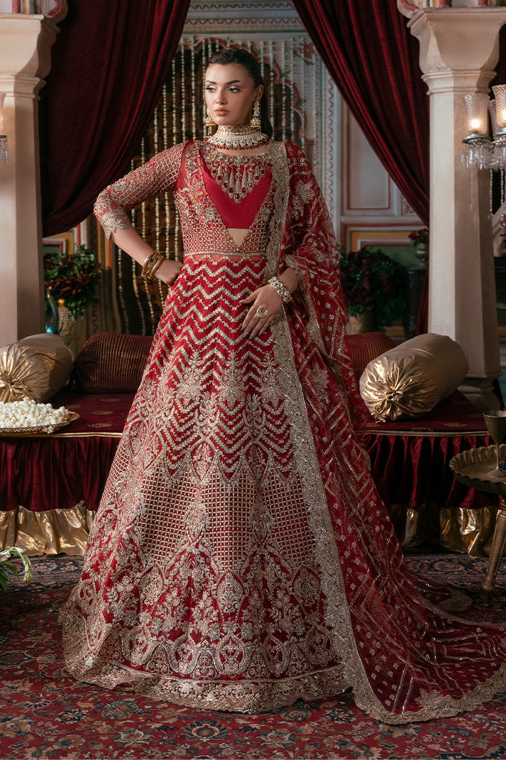 3-PC Unstitched Embroidered Handmade Embelishment Bridal Collection By Imrozia Serene | IB-54