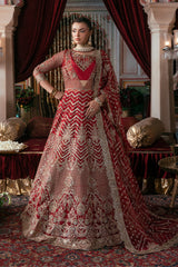 3-PC Unstitched Embroidered Handmade Embelishment Bridal Collection By Imrozia Serene | IB-54
