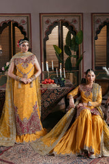 3-PC Unstitched Embroidered Handmade Embelishment Bridal Collection By Imrozia Serene | IB-55