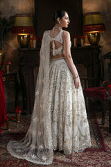 3-PC Unstitched Embroidered Handmade Embelishment Bridal Collection By Imrozia Serene | IB-57
