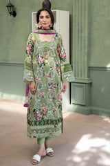 3-PC Unsttiched Embroidered Printed Lawn Shezlin By Johra | JS-645