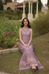 3-PC Unstitched Schiffli Embroidered Lawn Noor By Saadia Asad | D9 - A - Velisse