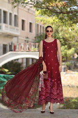 3-PC Unstitched Embroidered Lawn Noor By Saadia Asad | D1 - A