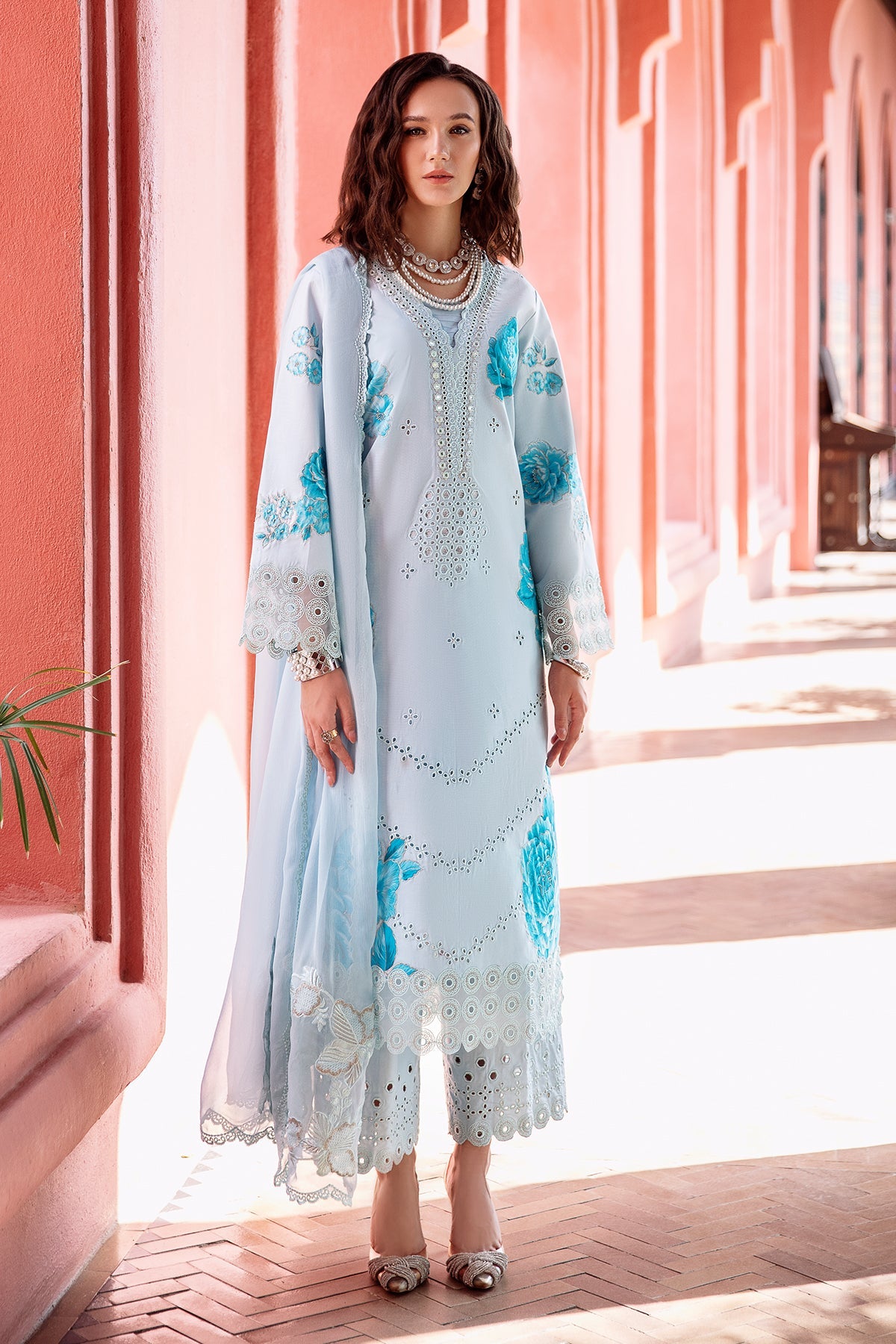 RM5-05 | 3Pc Unstitched Suit Embroidered Collection Vol-01 Reem By Charizma