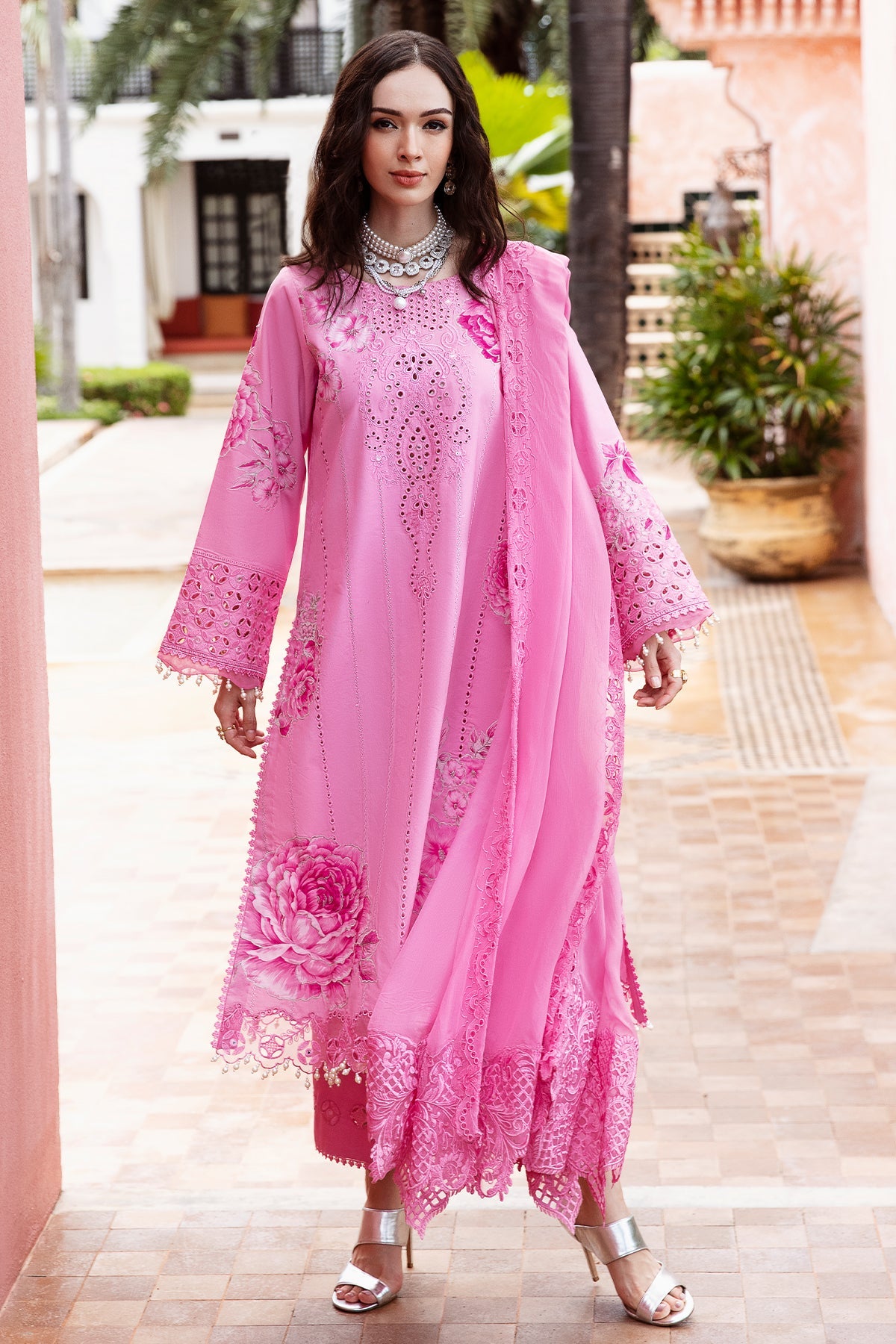 RM5-03 | 3Pc Unstitched Suit Embroidered Collection Vol-01 Reem By Charizma
