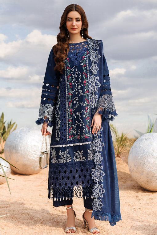 3-PC Unstitched Embroidered Lawn Shangrila By Parishay | ANG-08