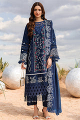 3-PC Unstitched Embroidered Lawn Shangrila By Parishay | ANG-08