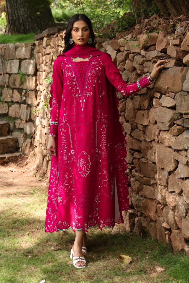 LM-13 TARA | 3Pc Unstitched Suit Winter Embroidered Qlinekari By Qalamkar