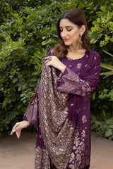 Sofia Unstitched Airjet Viscose Broshia Banarsi & Pallu SCHIFFLI Bamber Chiffon Duppata SOF-005