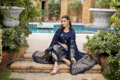 Sofia Unstitched Airjet Viscose Broshia Banarsi & Pallu SCHIFFLI Bamber Chiffon Duppata SOF-012