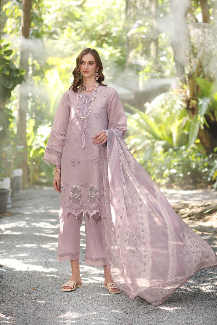 Unstitched 3-PC Eid Luxe PrintedKari By Saadia Asad | D1-A