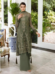 Saad Shaikh Ella Unstitched Embroidered Luxury Chiffon 3Pc Suit DSG-08