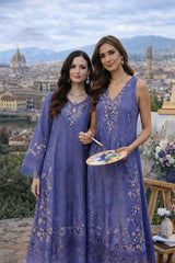 3-PC Unstitched Embroidered Lawn Schiffli Laserkari By Saadia Asad | D9
