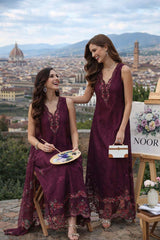 3-PC Unstitched Embroidered Lawn Schiffli Laserkari By Saadia Asad | D10