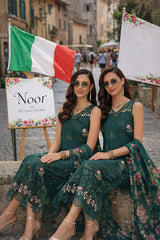 3-PC Unstitched Embroidered Lawn Schiffli Laserkari By Saadia Asad | D11