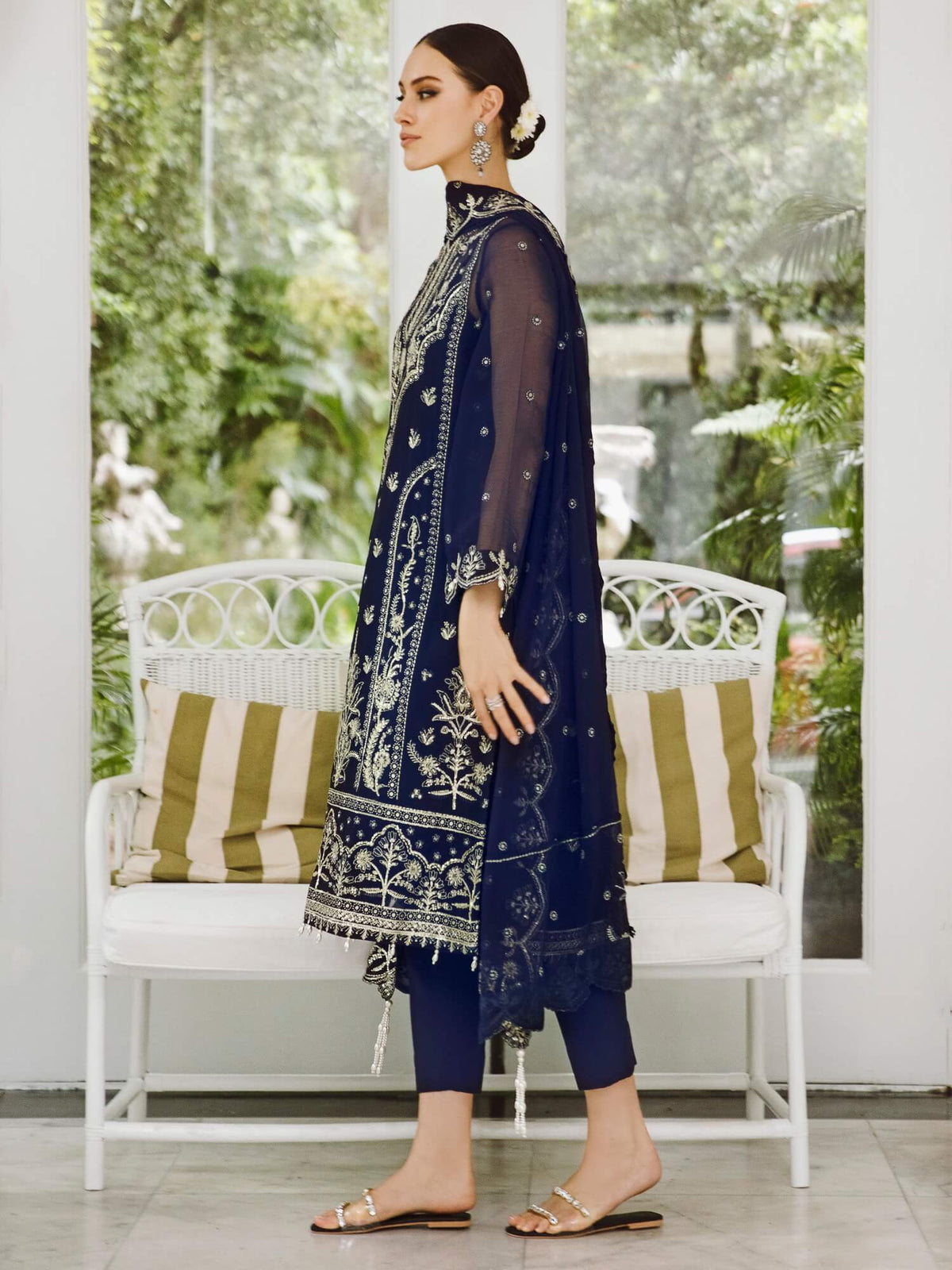 Saad Shaikh Ella Unstitched Embroidered Luxury Chiffon 3Pc Suit DSG-10