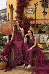 3-PC Unstitched Embroidered Lawn Schiffli Laserkari By Saadia Asad | D8