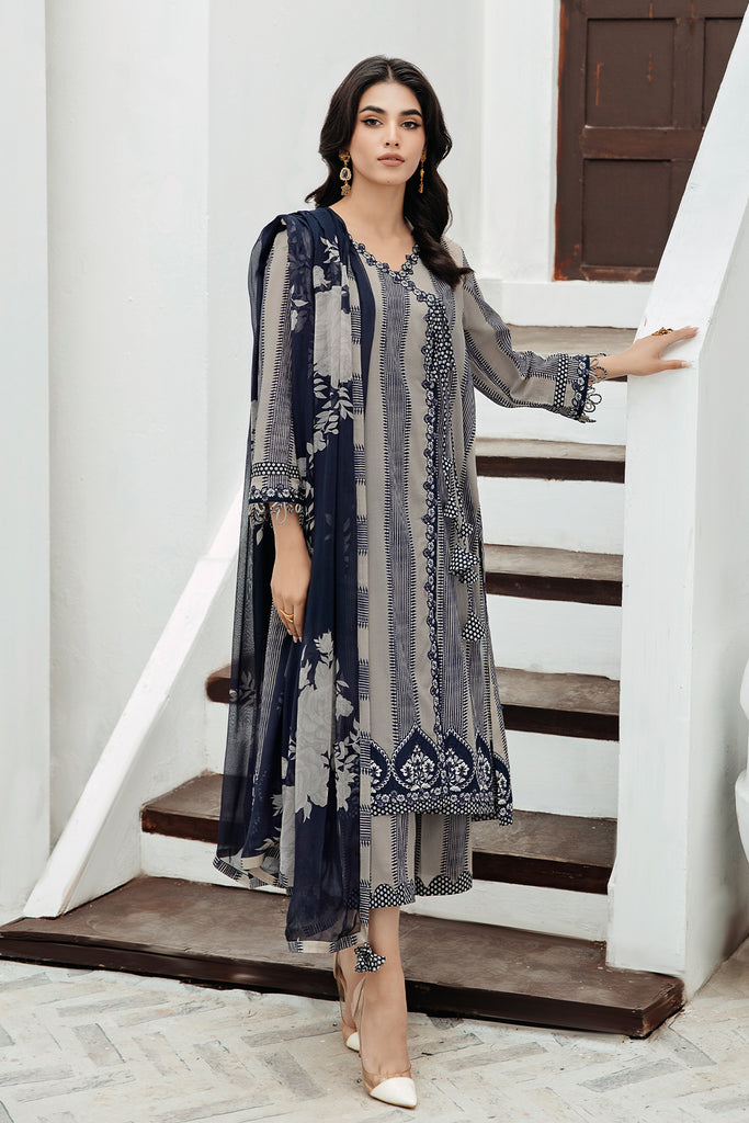 CRB4-08 | 3-PC Unstitched Printed Lawn with Rang-E-Bahar By Charizma