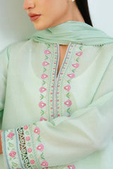 INDI-9A | 3Pc Unstitched Suit Embroidered Lawn 25 Coco By Zarashahjahan