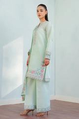 INDI-9A | 3Pc Unstitched Suit Embroidered Lawn 25 Coco By Zarashahjahan