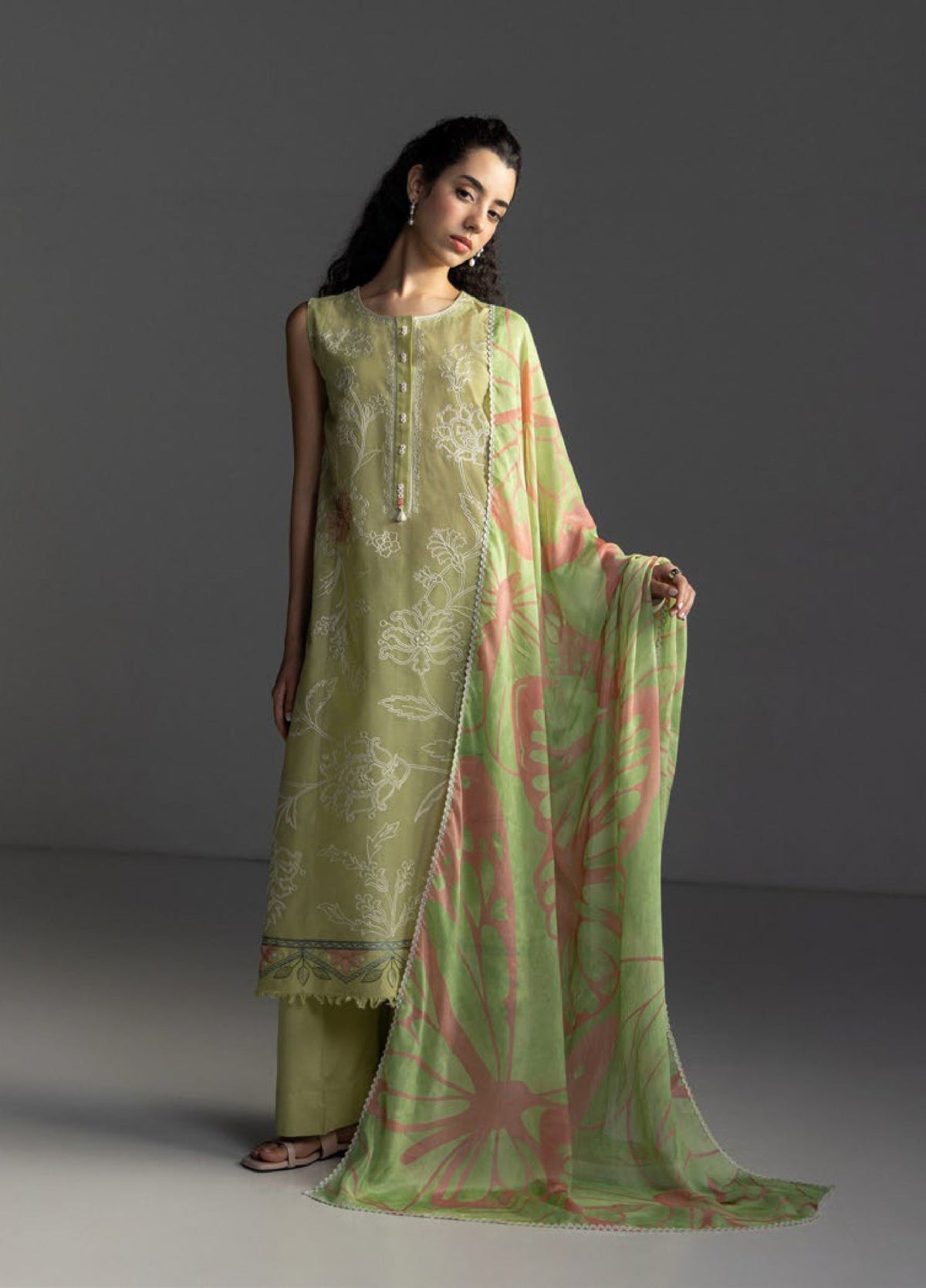 3-PC Unstitched Emroidered Lawn Coco By Zara Shahjahan | ISLA-4B