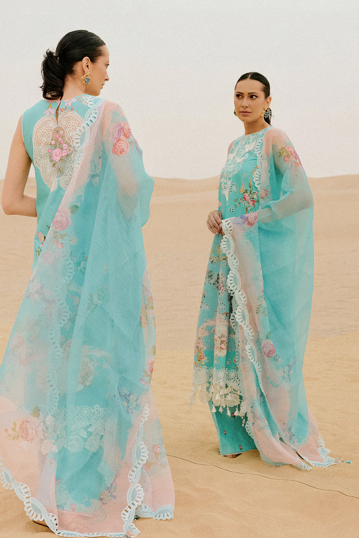 3-PC Unstitched Embroidered Luxury Lawn By Saira Rizwan | MEHRSA