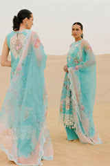 3-PC Unstitched Embroidered Luxury Lawn By Saira Rizwan | MEHRSA