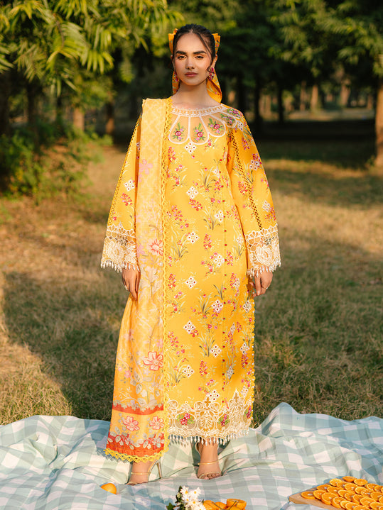 IVY-01 | 3Pc Unstitched Suit Printkari Lawn IVY Bloom By Parishay