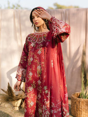 IVY-02 | 3Pc Unstitched Suit Printkari Lawn IVY Bloom By Parishay