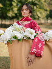 IVY-04 | 3Pc Unstitched Suit Printkari Lawn IVY Bloom By Parishay