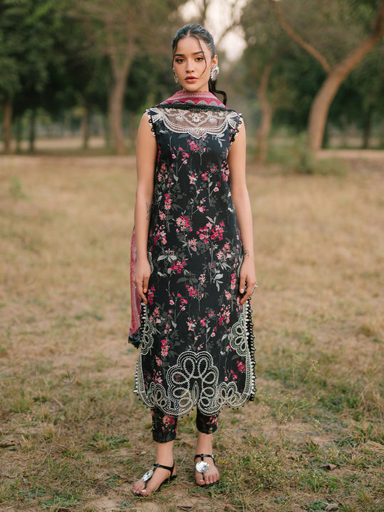IVY-08 | 3Pc Unstitched Suit Printkari Lawn IVY Bloom By Parishay
