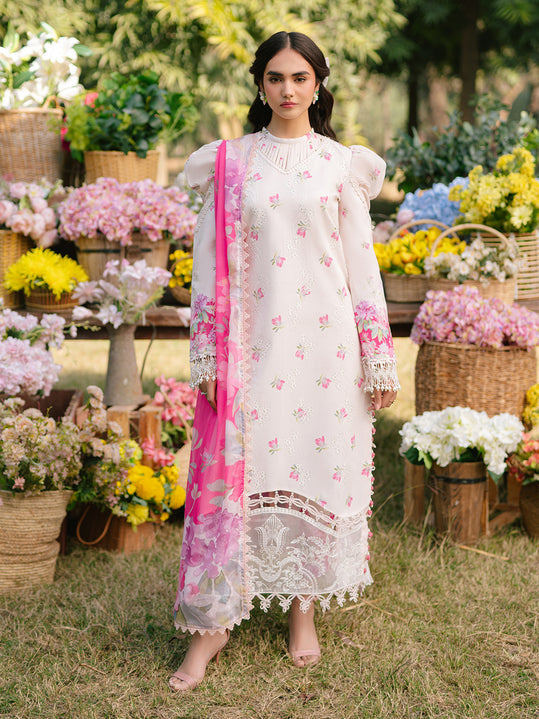 IVY-09 | 3Pc Unstitched Suit Printkari Lawn IVY Bloom By Parishay