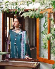3-PC Unstitched Embroidered Lawn The Secret Garden By Mushq | Ivy Spell