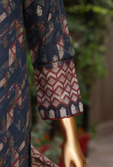 D 04 | 3PC Stitched Damask Jacquard Premium Lawn By HZ Textiles