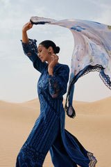 3-PC Unstitched Embroidered Luxury Lawn By Saira Rizwan | NEA