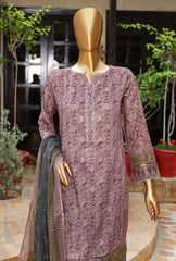 D 01 | 3PC Stitched Damask Jacquard Premium Lawn By HZ Textiles