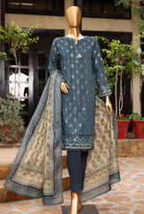 D 02 | 3PC Stitched Damask Jacquard Premium Lawn By HZ Textiles