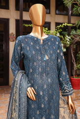 D 02 | 3PC Stitched Damask Jacquard Premium Lawn By HZ Textiles